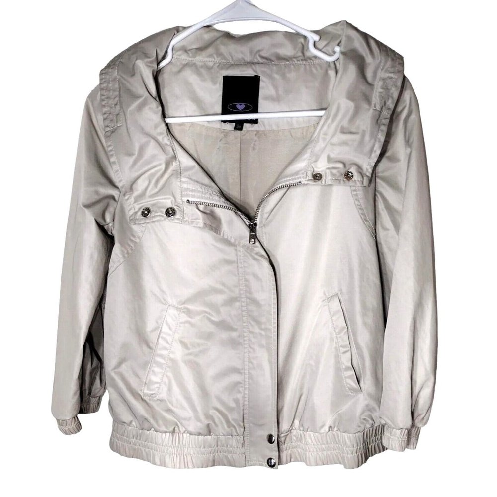 Imaroon Coat Womens 38 Tan Hidden Hood